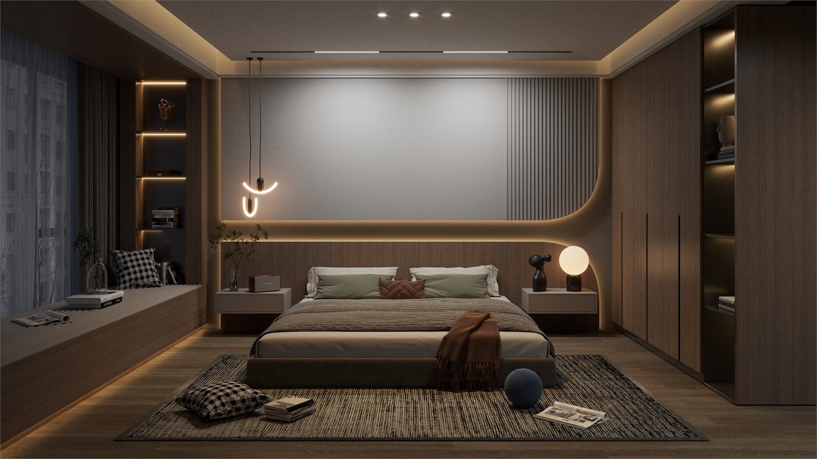Interior design studio — Interior visualisation, master suite